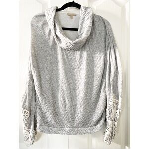 Bordeaux long sleeve cow neck shirt gray boho